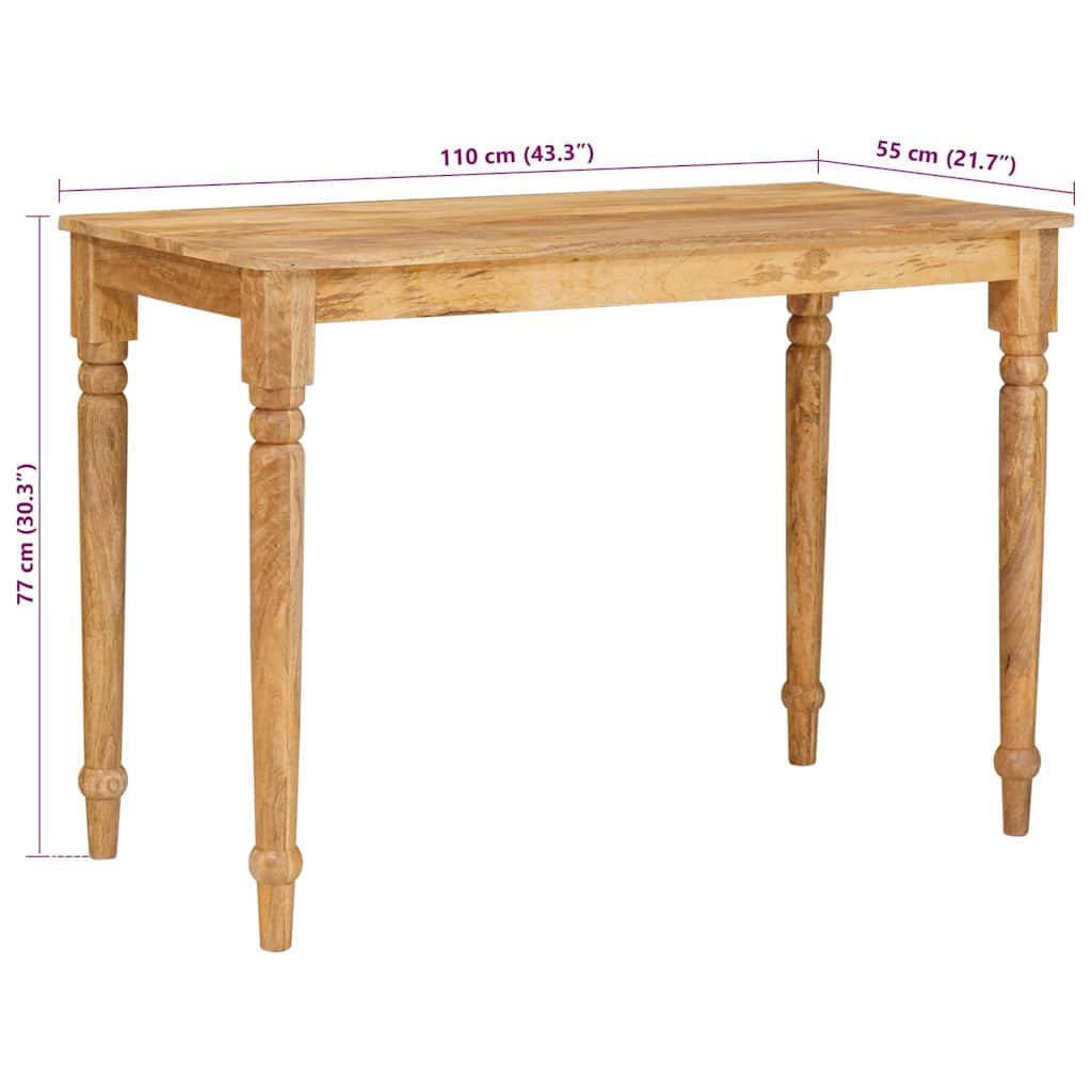 vidaXL Bijzettafel 43x43x40 cm massief mangohout