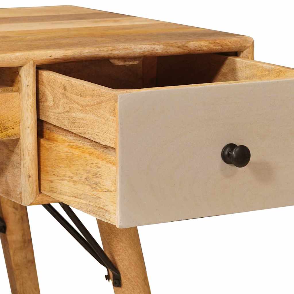 vidaXL Bureau met lades 130x50x80 cm massief mangohout