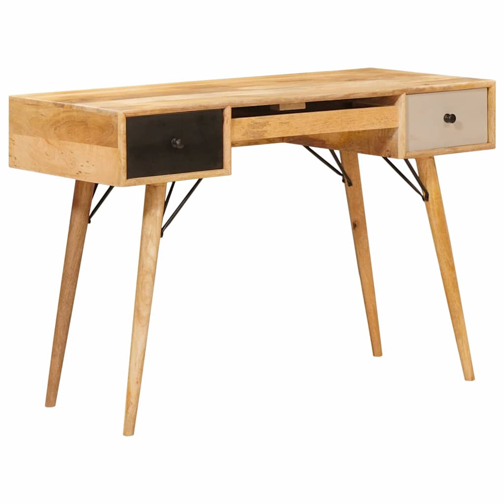 vidaXL Bureau met lades 130x50x80 cm massief mangohout