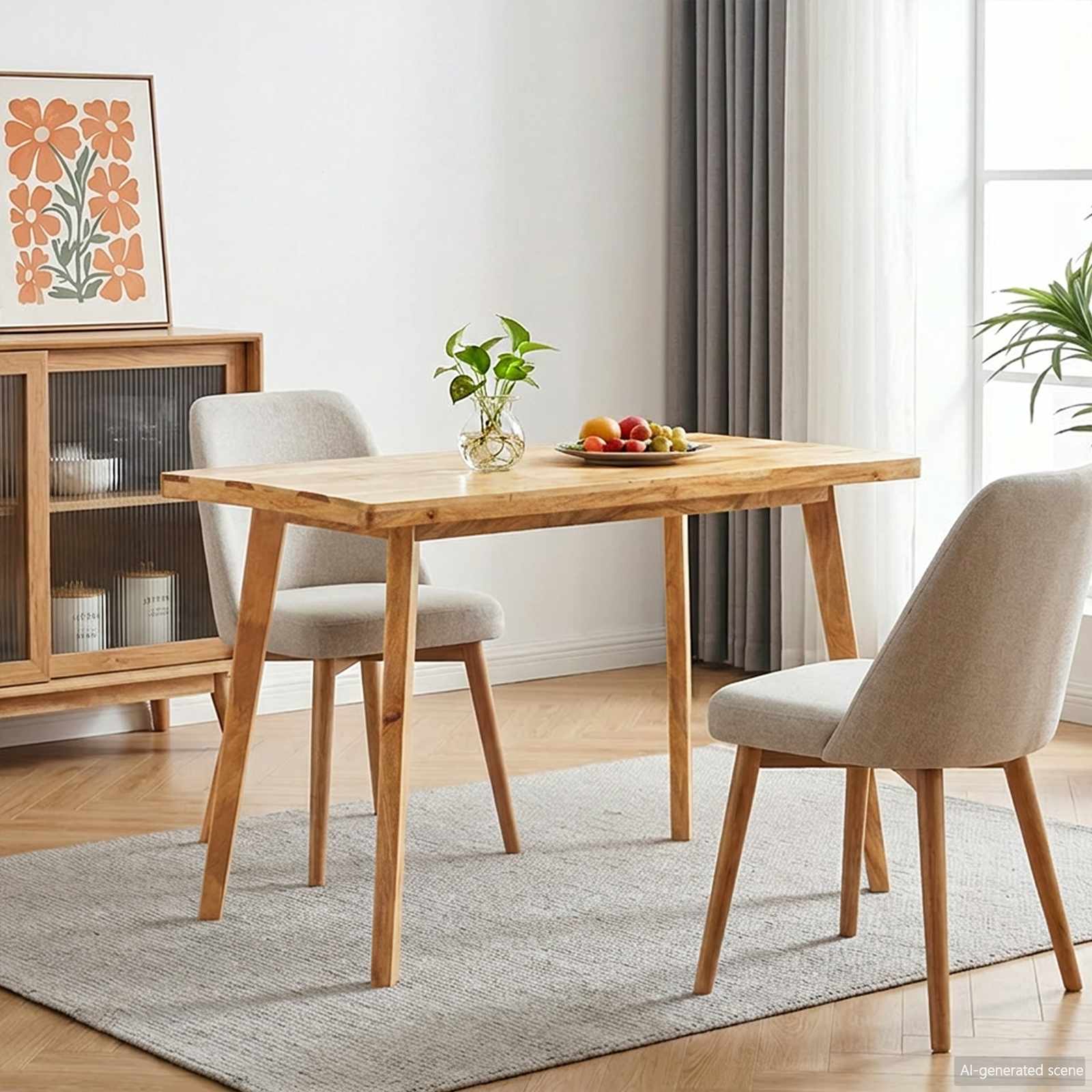 vidaXL Eettafel Naturel 100 x 55 x 75 cm Massief Mango Hout