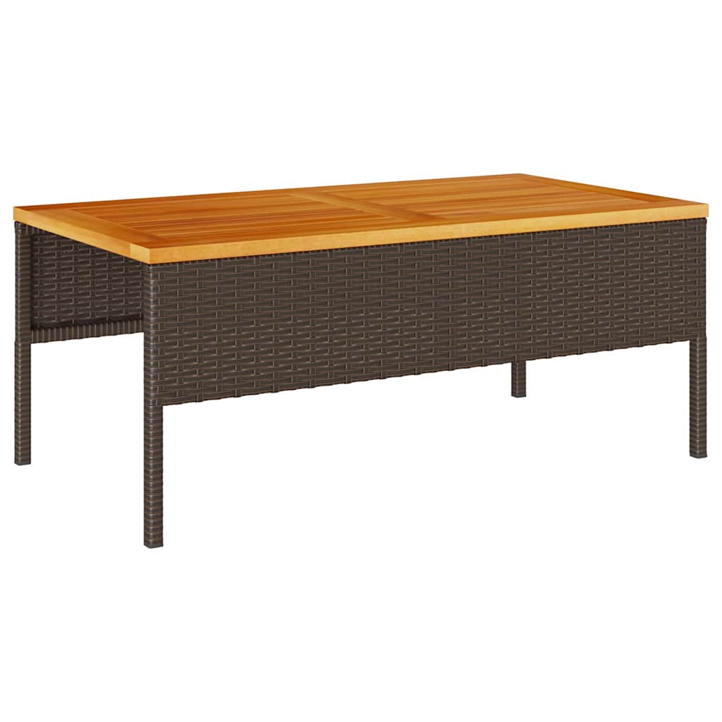 vidaXL Tuinbankenset met kussen 6 pcs Bruin en Rood poly rattan