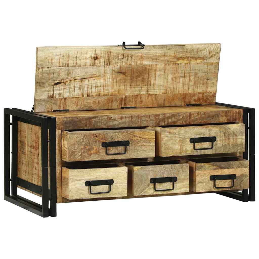 vidaXL Salontafel 90x50x38 cm Massief Hout Ruw Mango