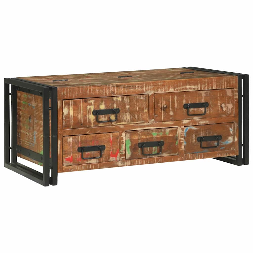 vidaXL Salontafel 90x50x38 cm Massief Hout Ruw Mango