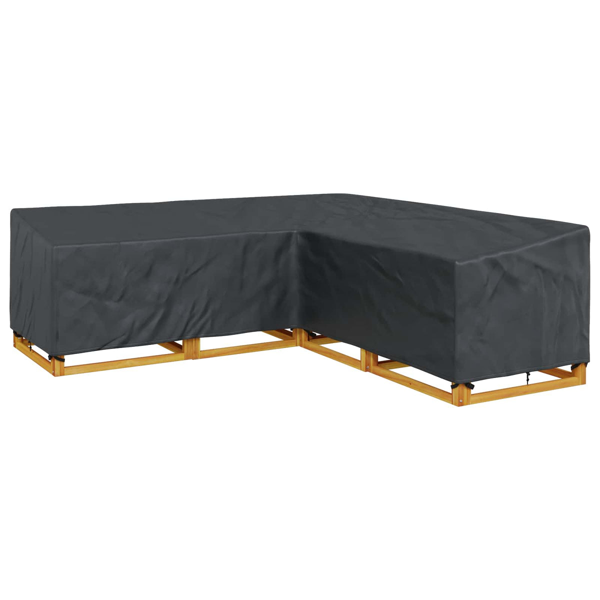 vidaXL Buitenmeubelhoes Zwart 286 x 222 x 80 cm 210D stof