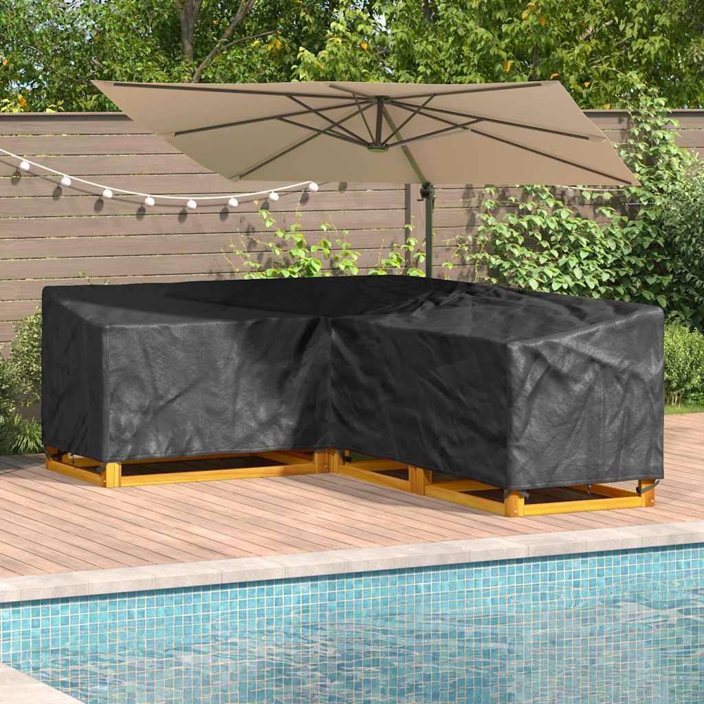 vidaXL Buitenmeubelhoes Zwart 286 x 222 x 80 cm 210D stof