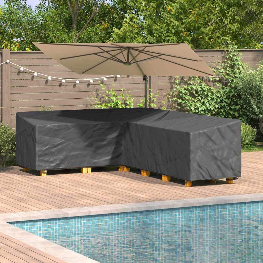 vidaXL Buitenmeubelhoes Zwart 286 x 222 x 80 cm 210D stof