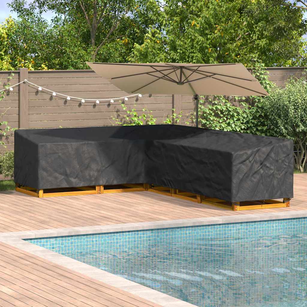 vidaXL Buitenmeubelhoes Zwart 286 x 222 x 80 cm 210D stof