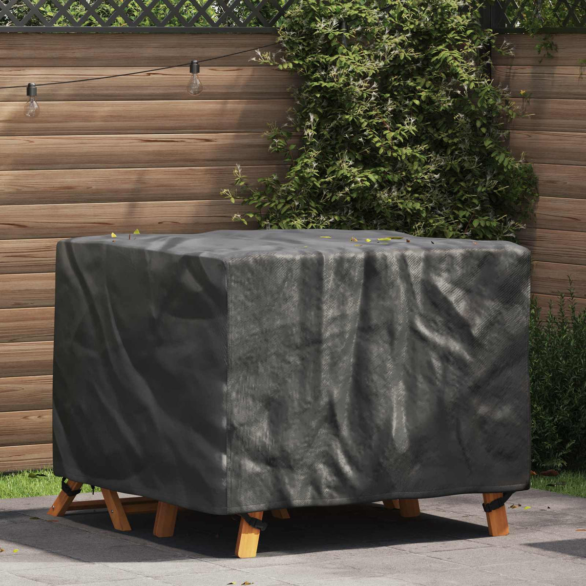 vidaXL Buitenmeubelhoes Zwart 125 x 125 x 74 cm 210D stof