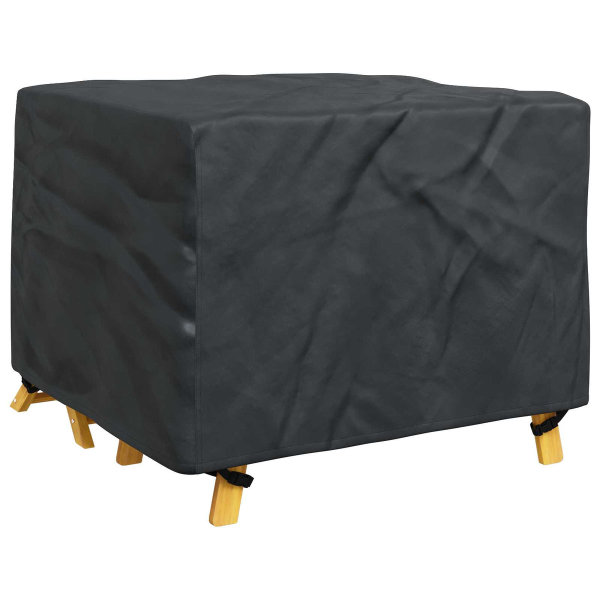 vidaXL Buitenmeubelhoes Zwart 125 x 125 x 74 cm 210D stof