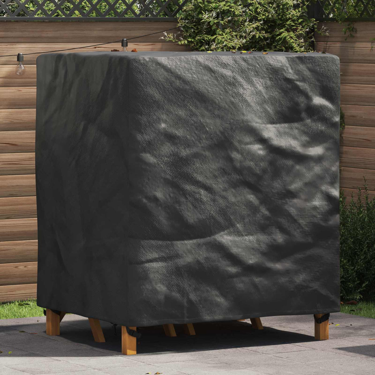 vidaXL Buitenmeubelhoes Zwart 125 x 125 x 74 cm 210D stof