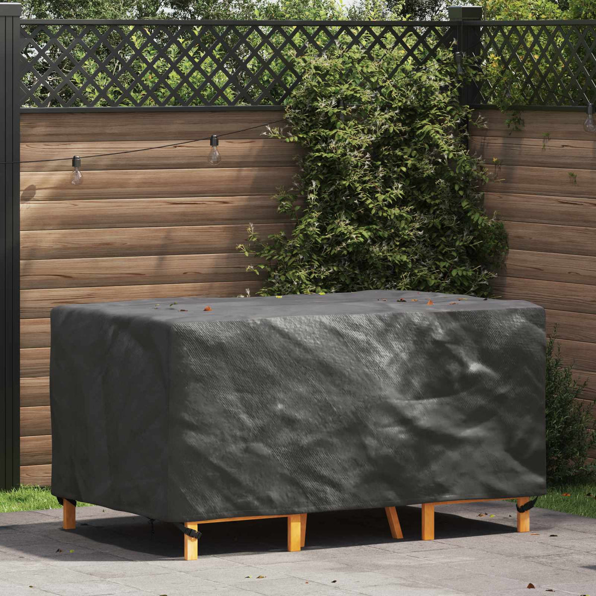 vidaXL Buitenmeubelhoes Zwart 125 x 125 x 74 cm 210D stof