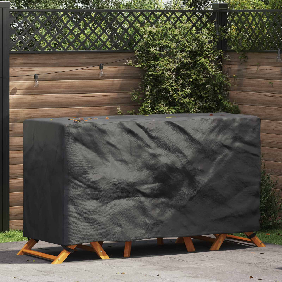 vidaXL Buitenmeubelhoes Zwart 125 x 125 x 74 cm 210D stof