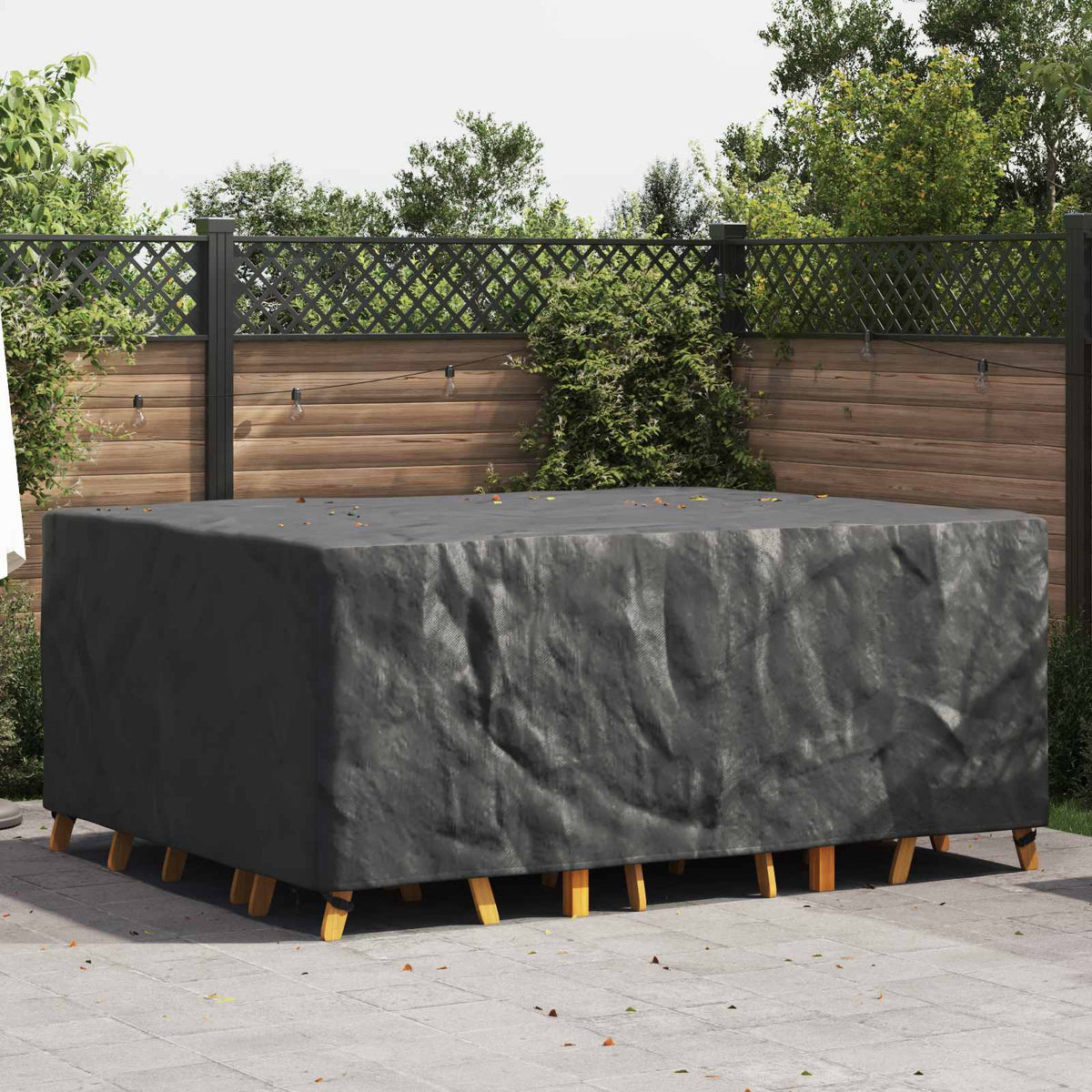vidaXL Buitenmeubelhoes Zwart 125 x 125 x 74 cm 210D stof