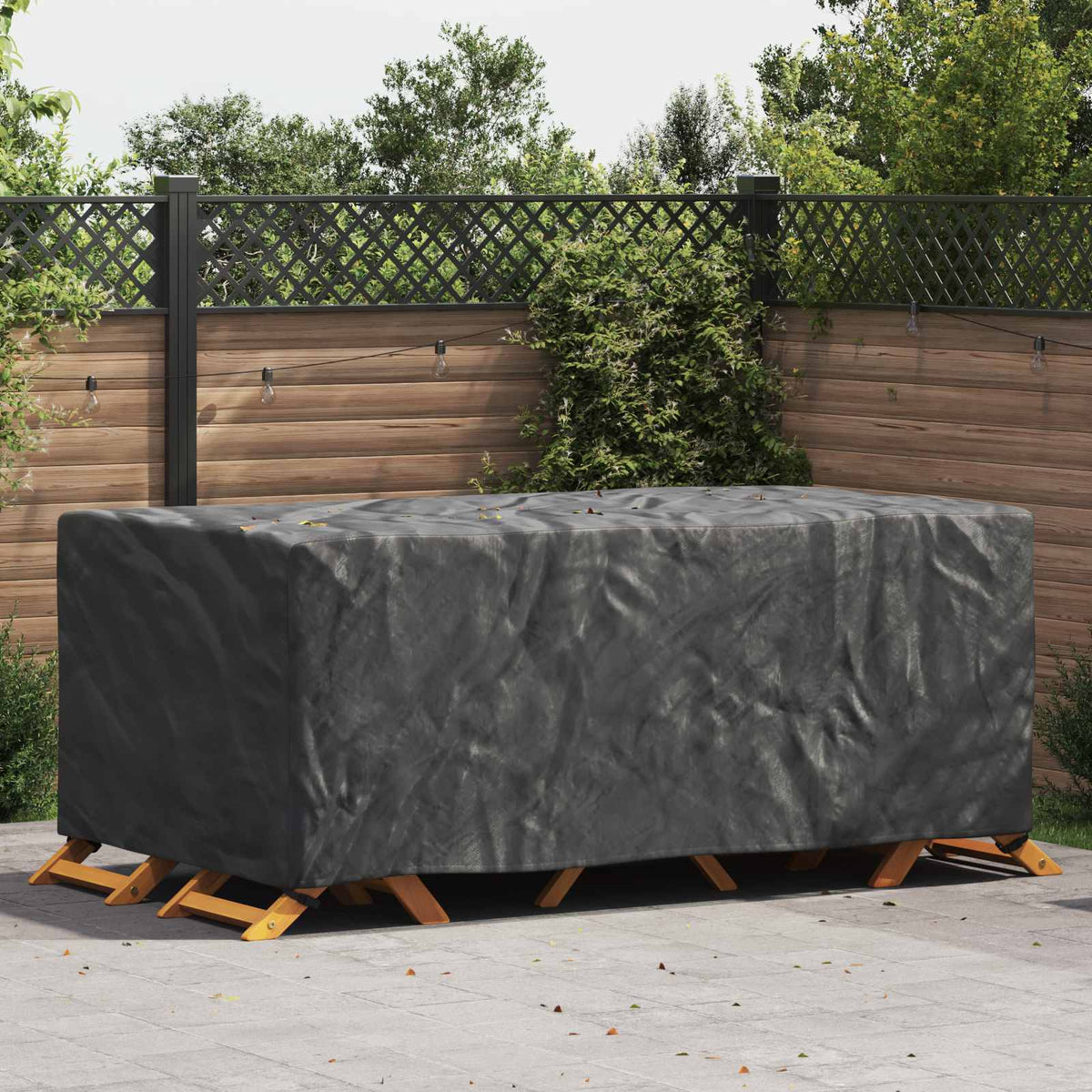 vidaXL Buitenmeubelhoes Zwart 125 x 125 x 74 cm 210D stof