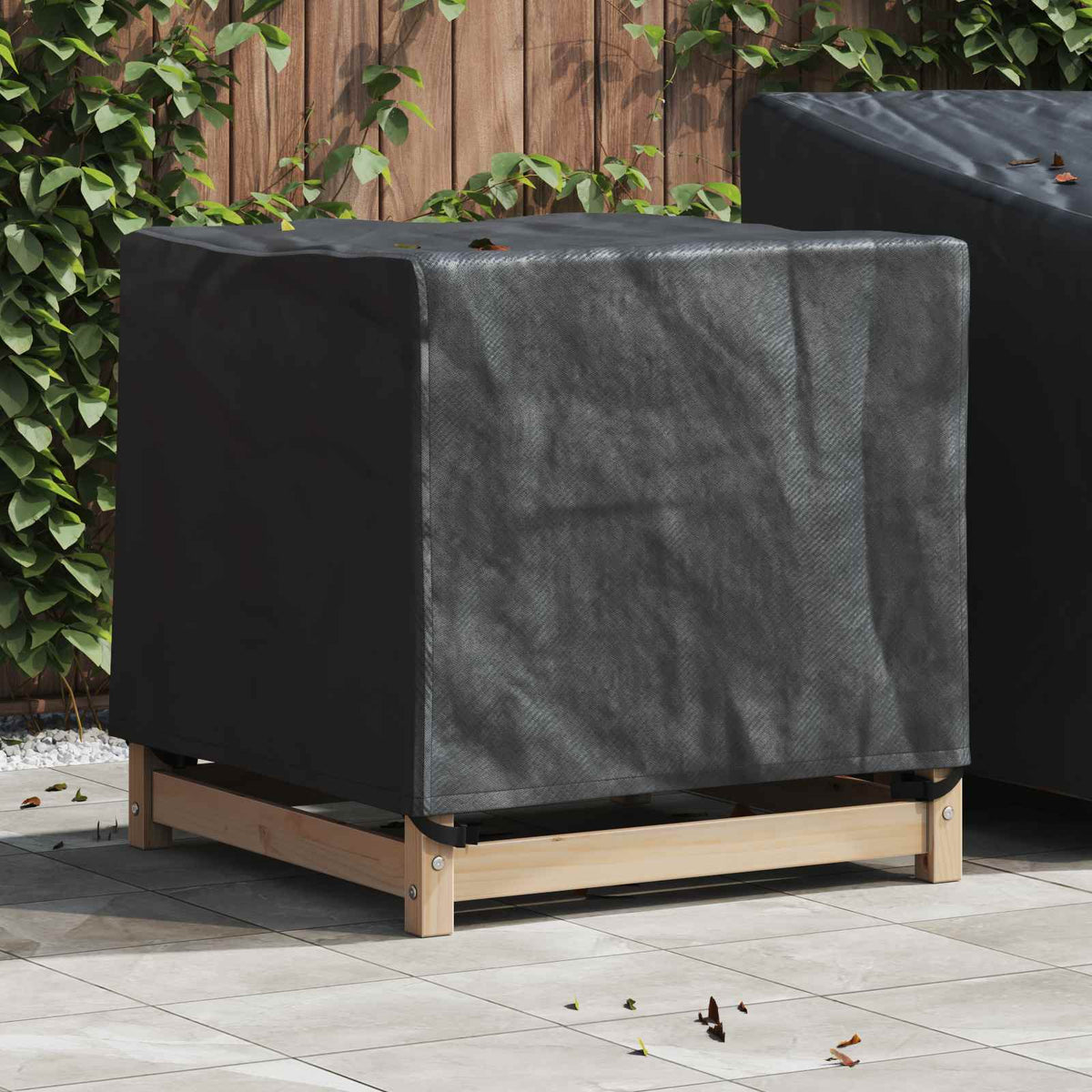 vidaXL Buitenmeubelhoes Zwart 60 x 60 x 45 cm 210D stof
