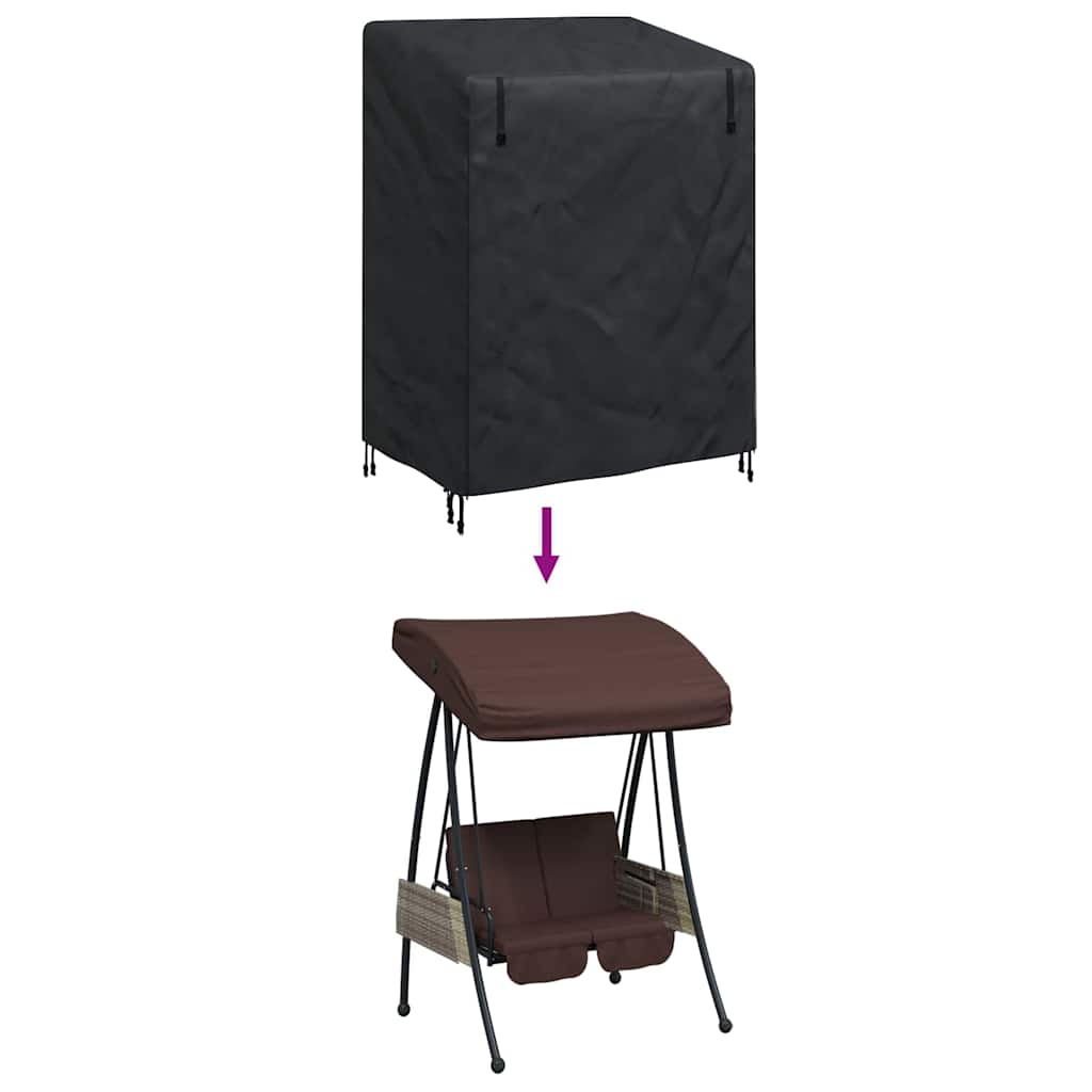 vidaXL Buitenmeubelhoes Zwart 175 x 125 x 160 cm 210D stof
