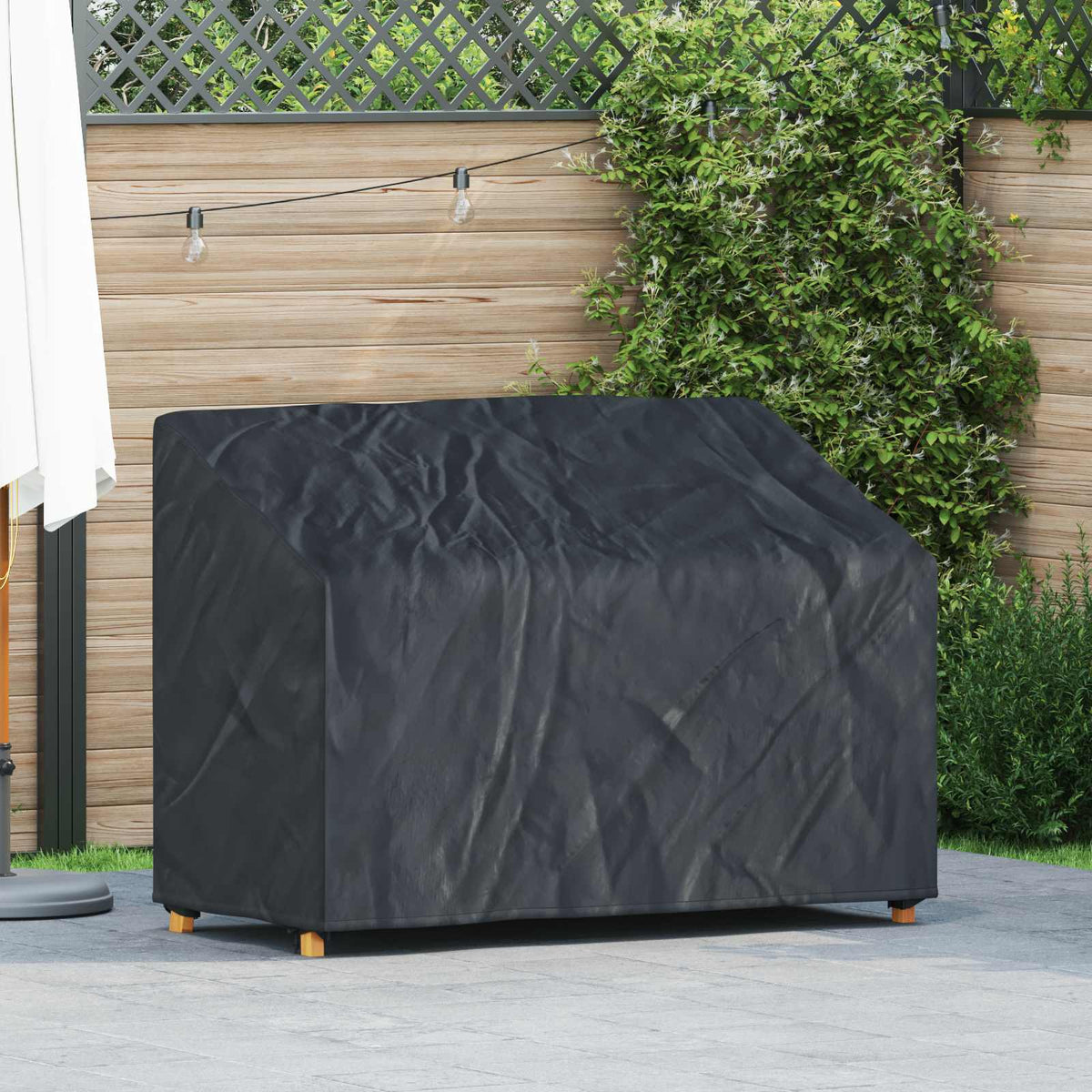 vidaXL Buitenmeubelhoes Zwart 200 x 100 x 89 cm 210D oxford stof
