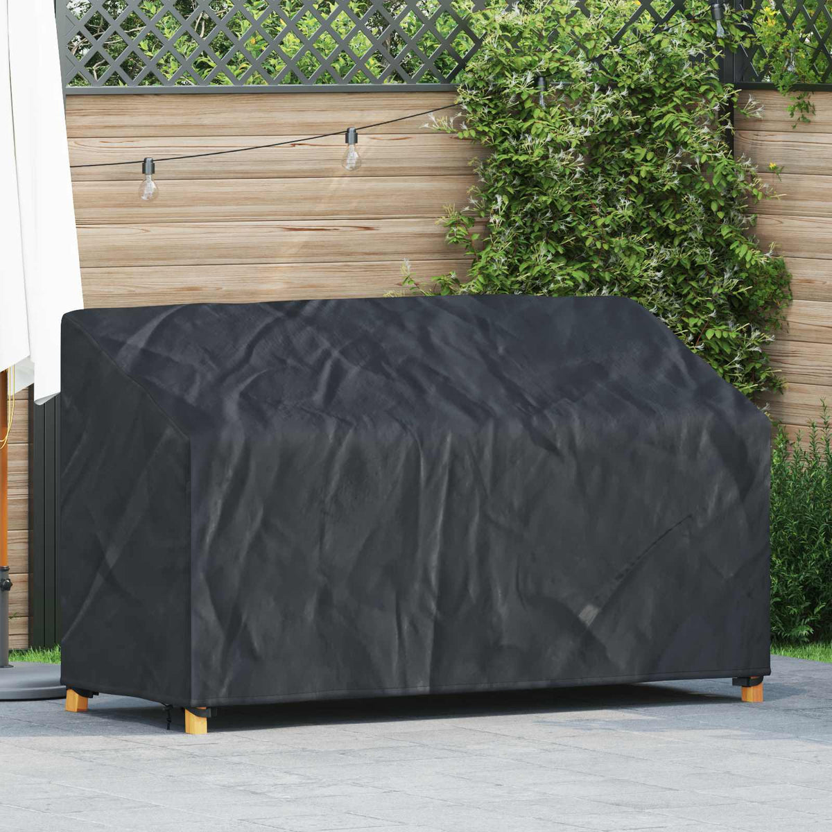 vidaXL Buitenmeubelhoes Zwart 200 x 100 x 89 cm 210D oxford stof