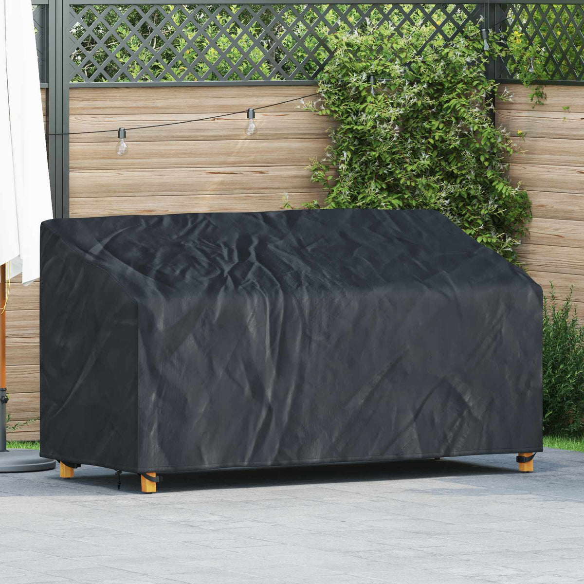 vidaXL Buitenmeubelhoes Zwart 200 x 100 x 89 cm 210D oxford stof