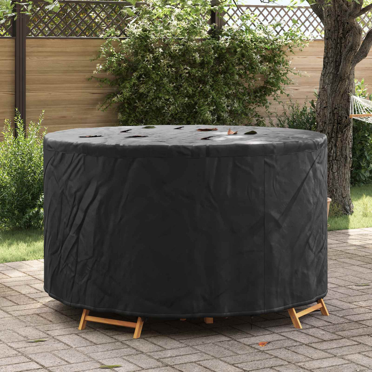 vidaXL Buitenmeubelhoes Zwart 244 x 244 x 71 cm 210D oxford stof