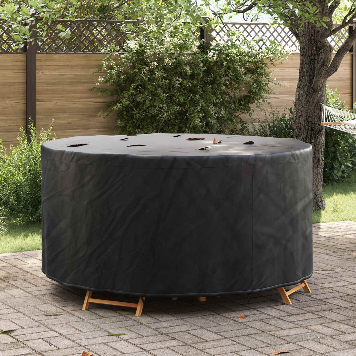 vidaXL Buitenmeubelhoes Zwart 244 x 244 x 71 cm 210D oxford stof