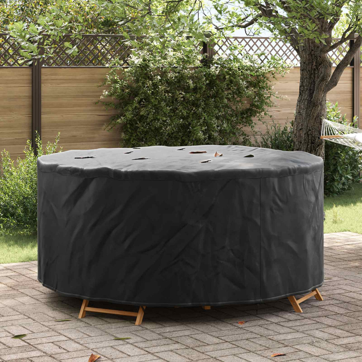 vidaXL Buitenmeubelhoes Zwart 244 x 244 x 71 cm 210D oxford stof