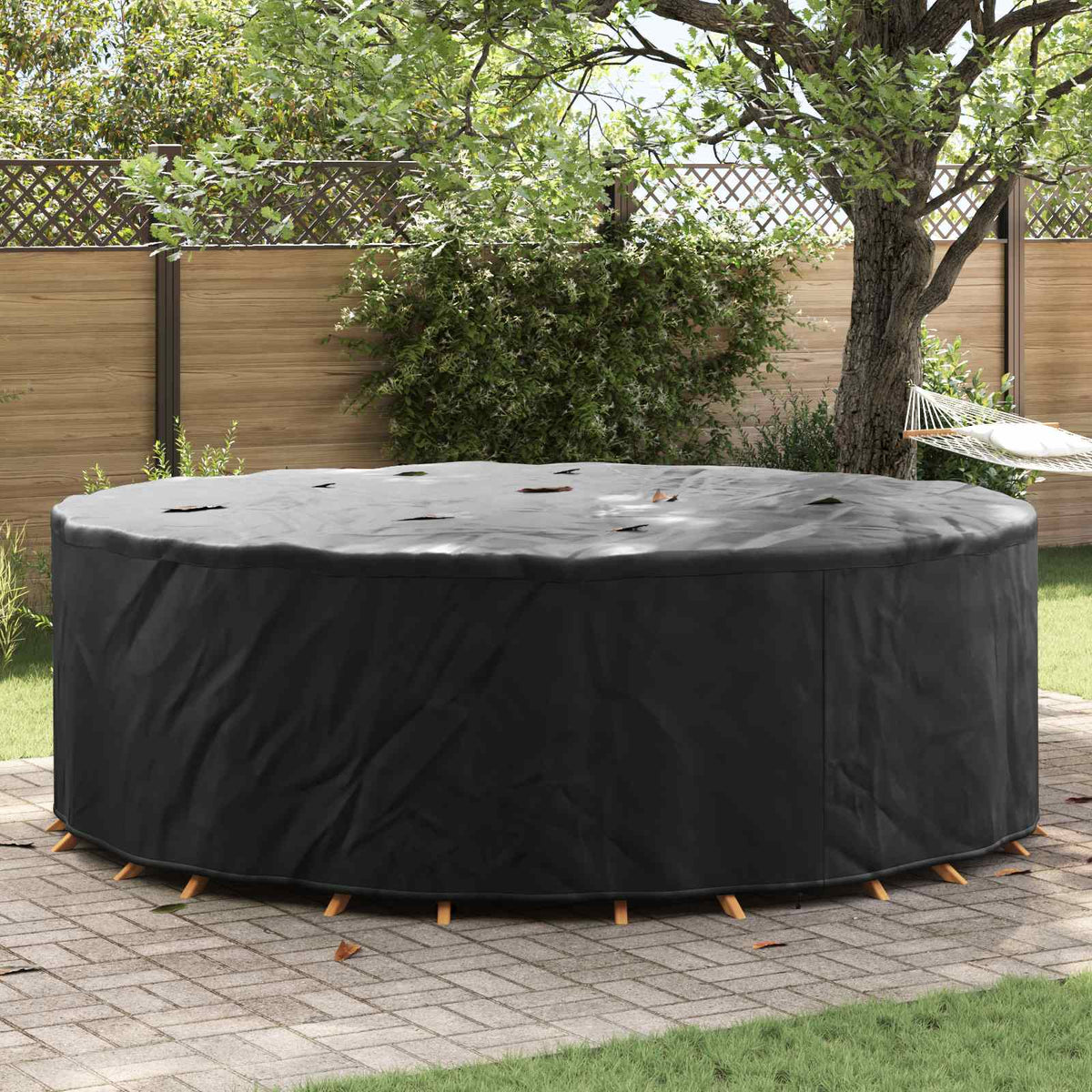 vidaXL Buitenmeubelhoes Zwart 244 x 244 x 71 cm 210D oxford stof