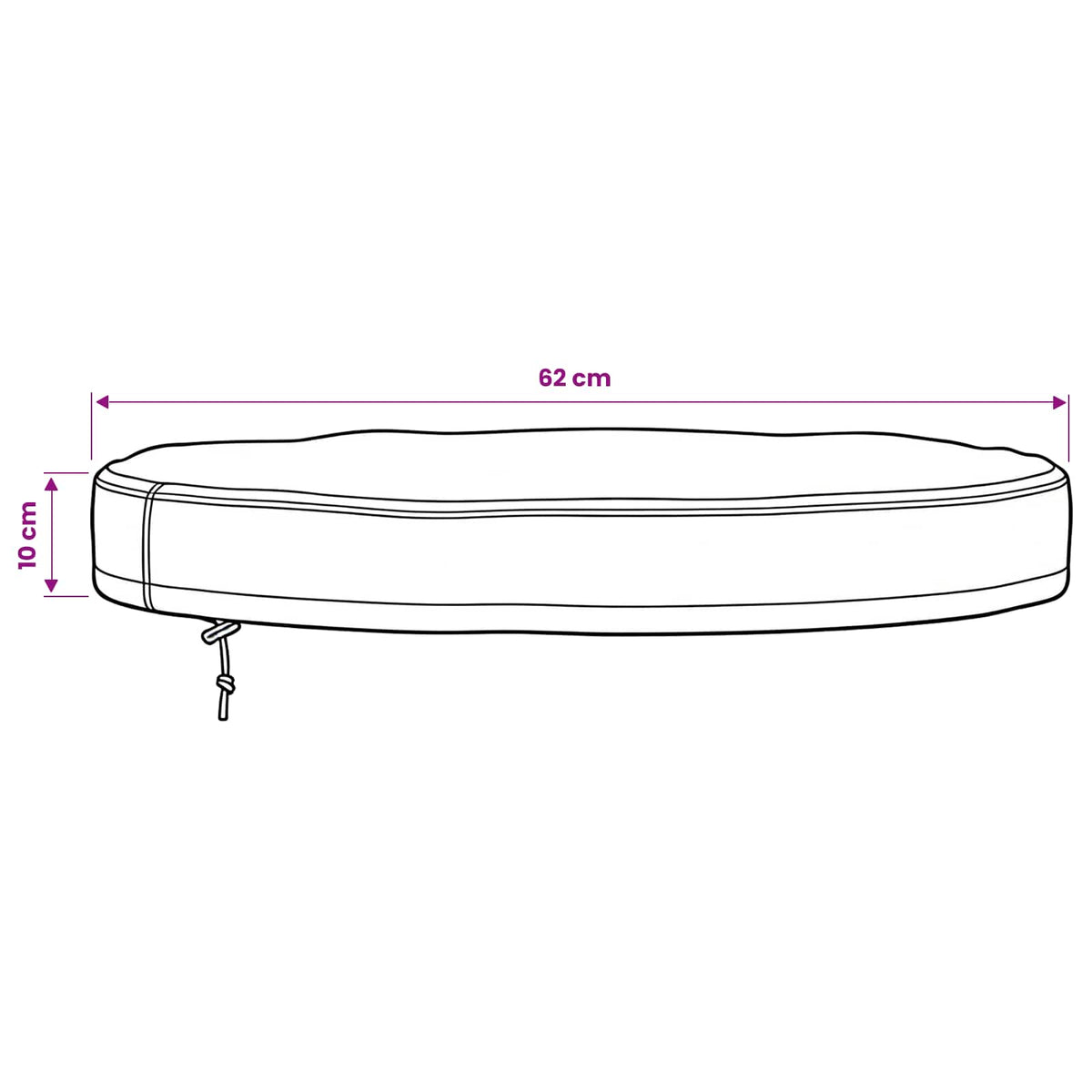 vidaXL Buitenmeubelhoes Zwart 122 x 122 x 10 cm 210D oxford stof