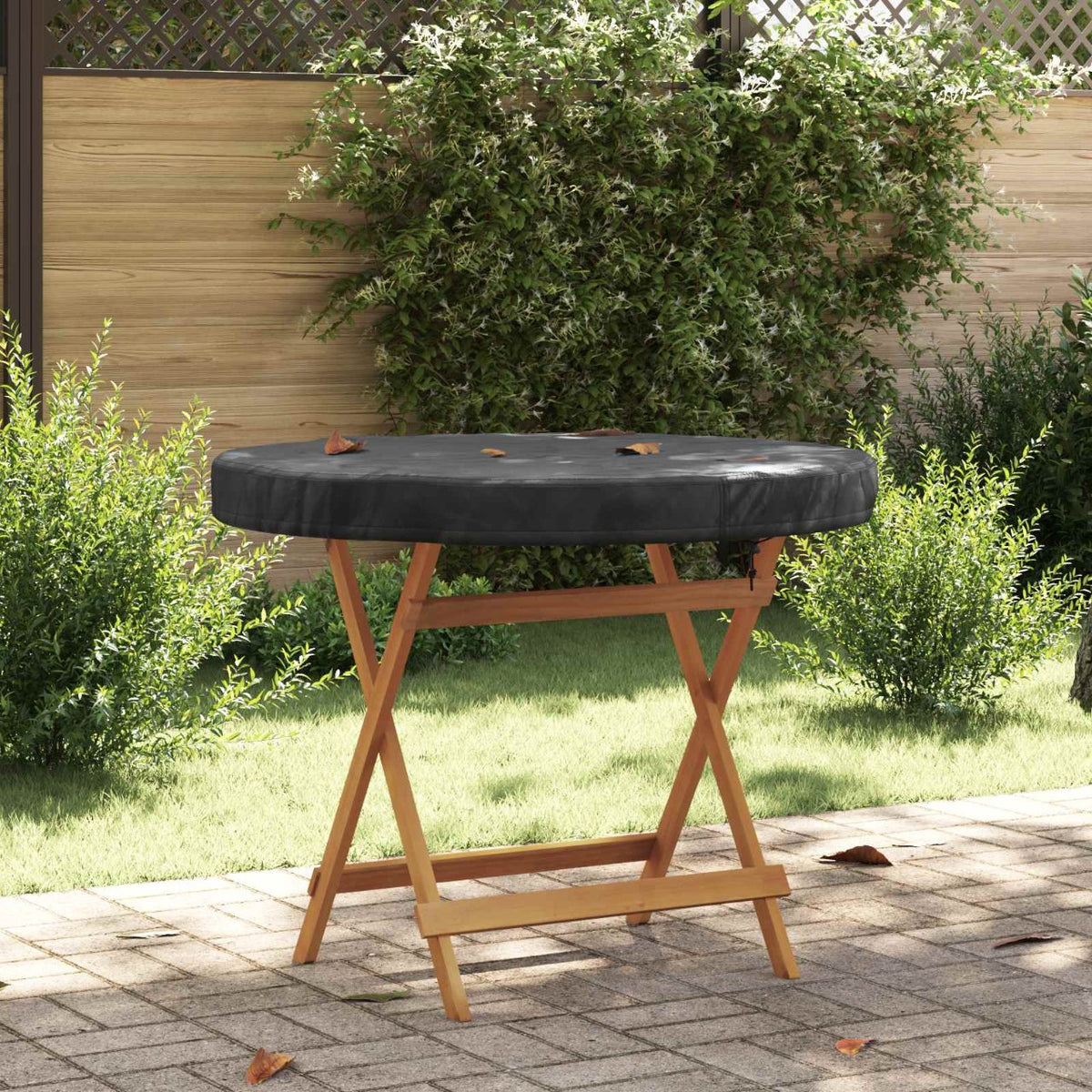 vidaXL Buitenmeubelhoes Zwart 122 x 122 x 10 cm 210D oxford stof