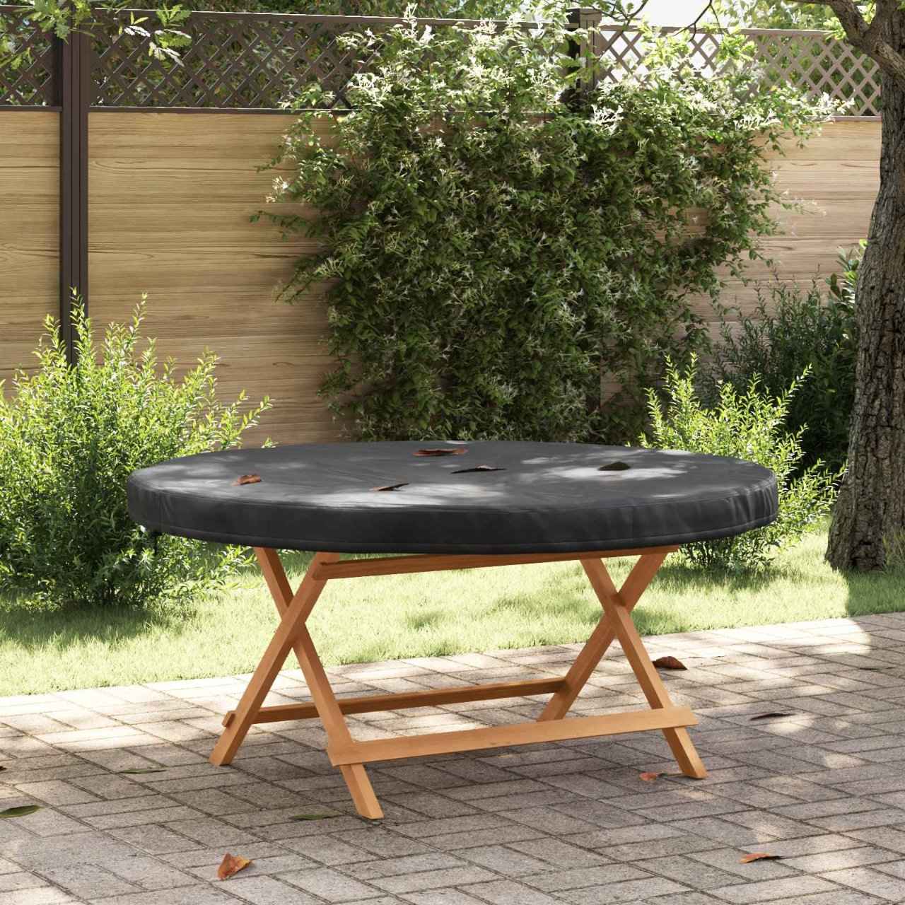 vidaXL Buitenmeubelhoes Zwart 122 x 122 x 10 cm 210D oxford stof