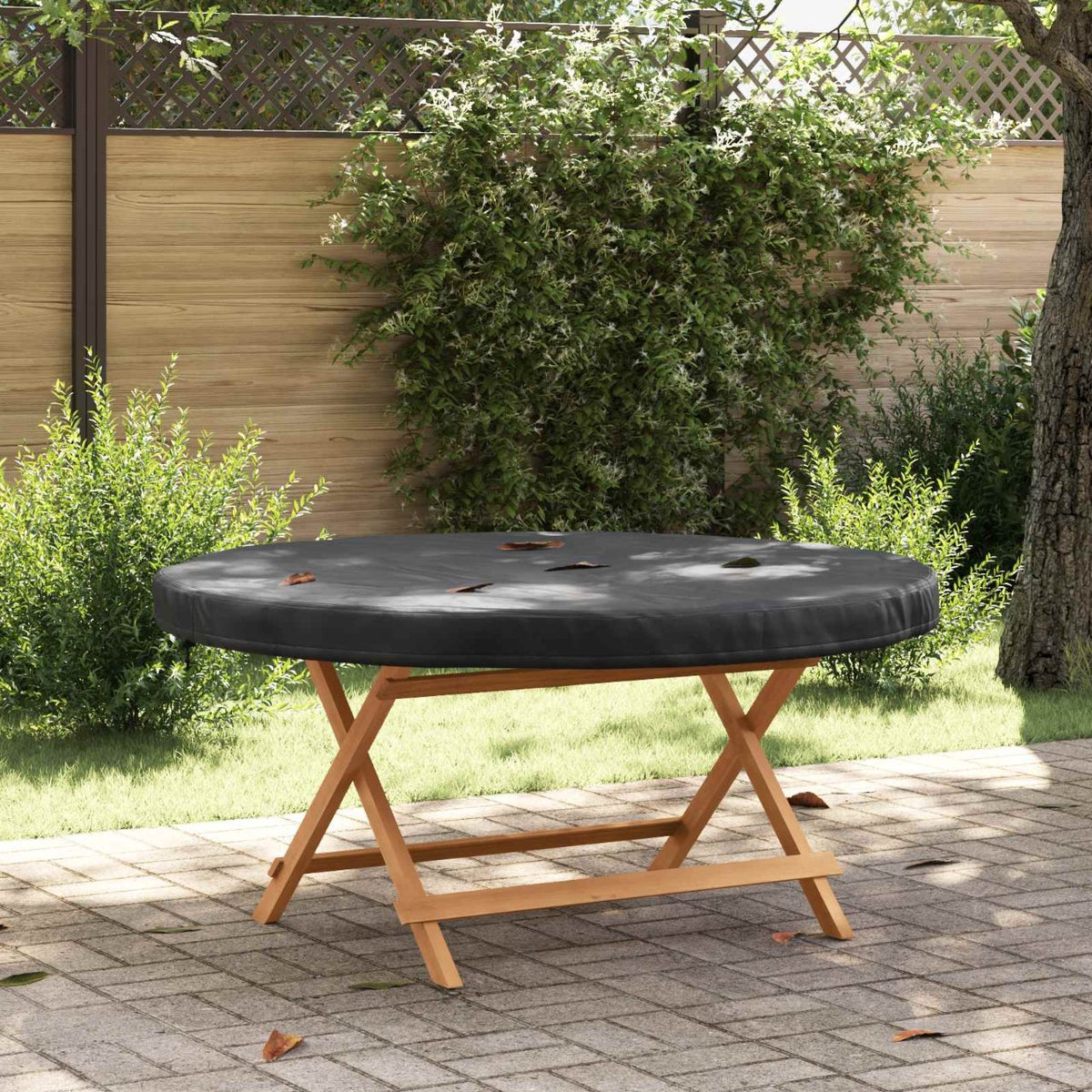 vidaXL Buitenmeubelhoes Zwart 122 x 122 x 10 cm 210D oxford stof