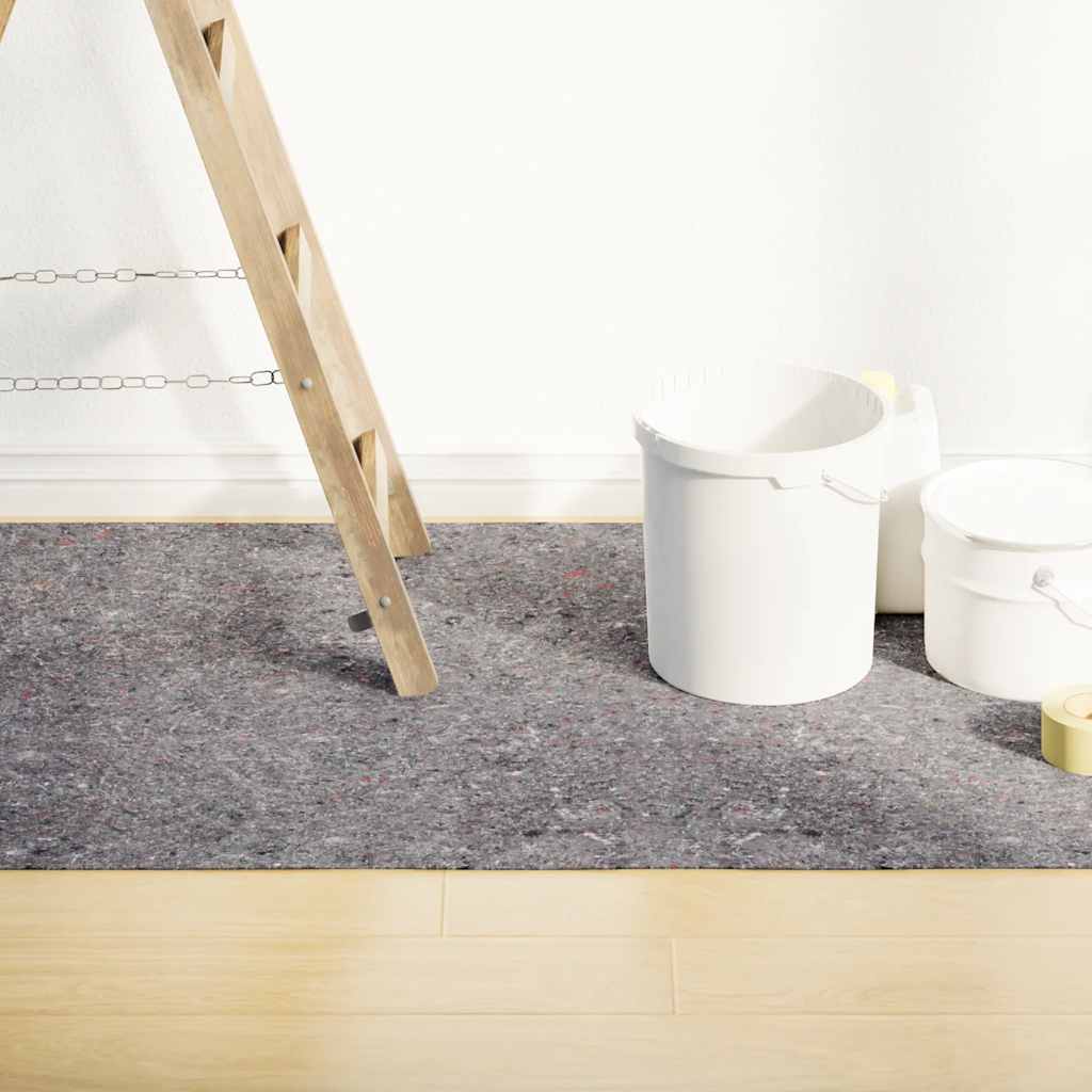 vidaXL Antislip schildersvlies 2 st 5055 cm 220 g/m² grijs - Aashly