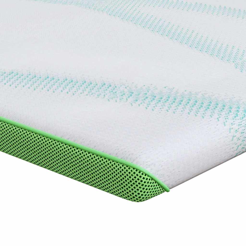 vidaXL Matraspads Wit en Groen 70 x 200 cm