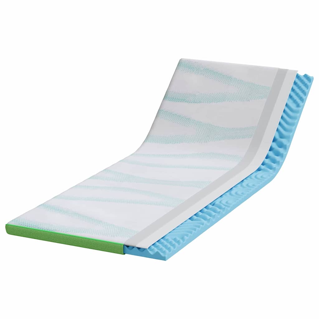 vidaXL Matraspads Wit en Groen 70 x 200 cm