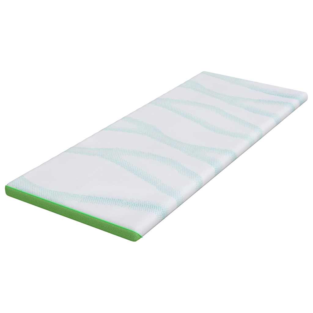 vidaXL Matraspads Wit en Groen 70 x 200 cm