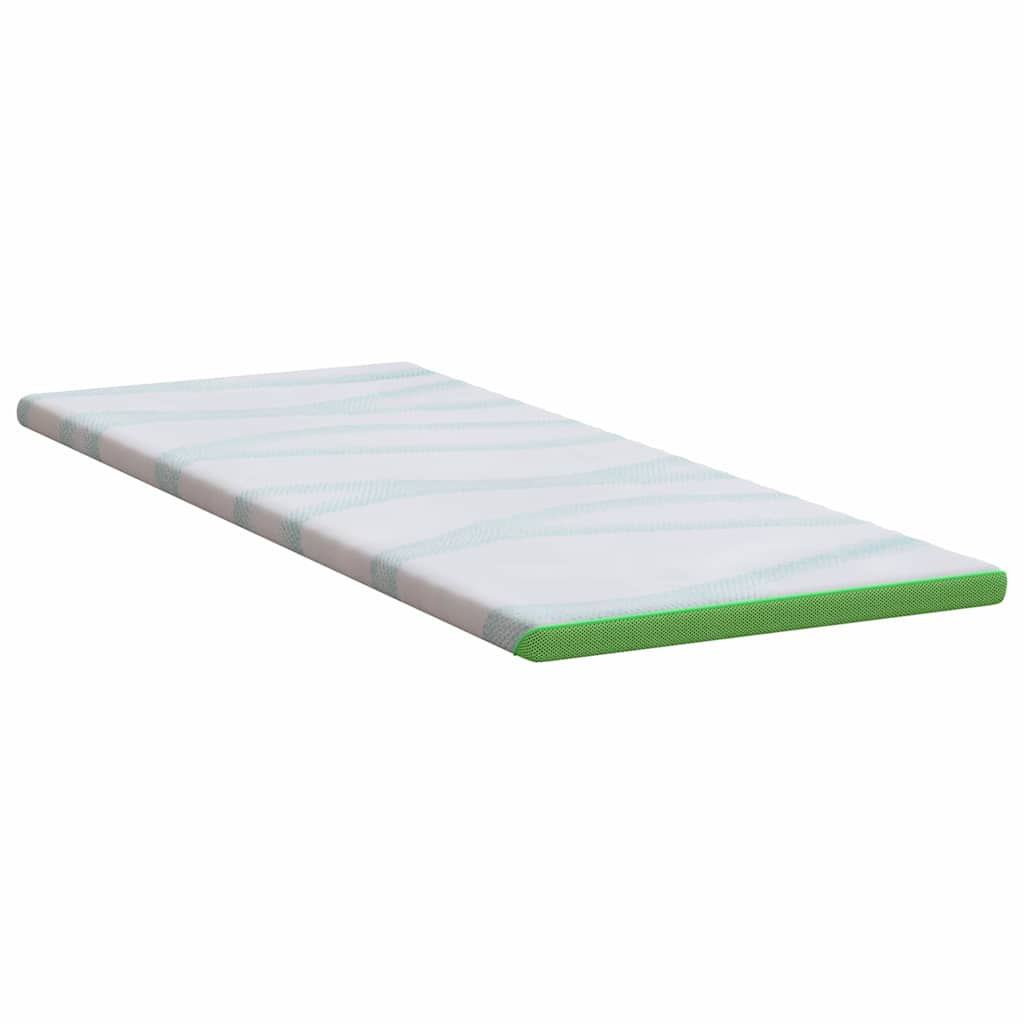 vidaXL Matraspads Wit en Groen 70 x 200 cm