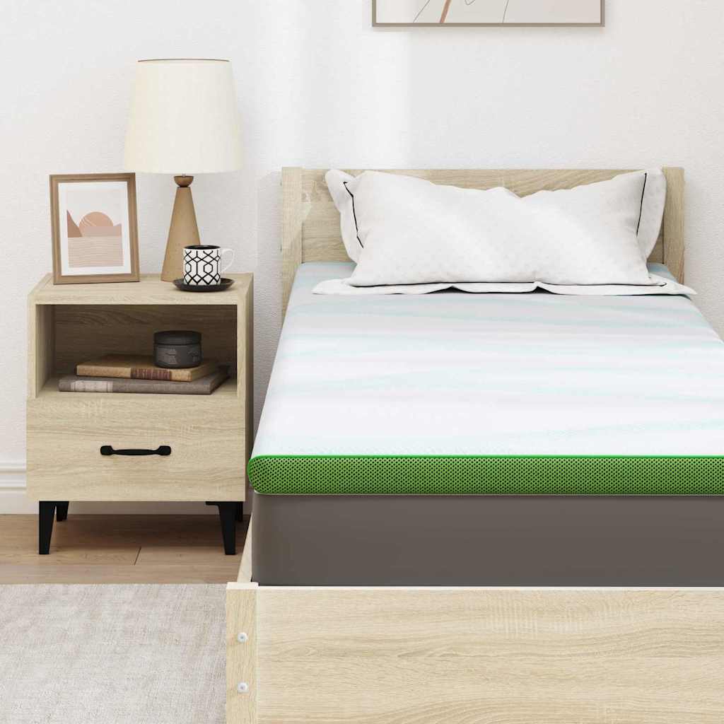 vidaXL Matraspads Wit en Groen 70 x 200 cm