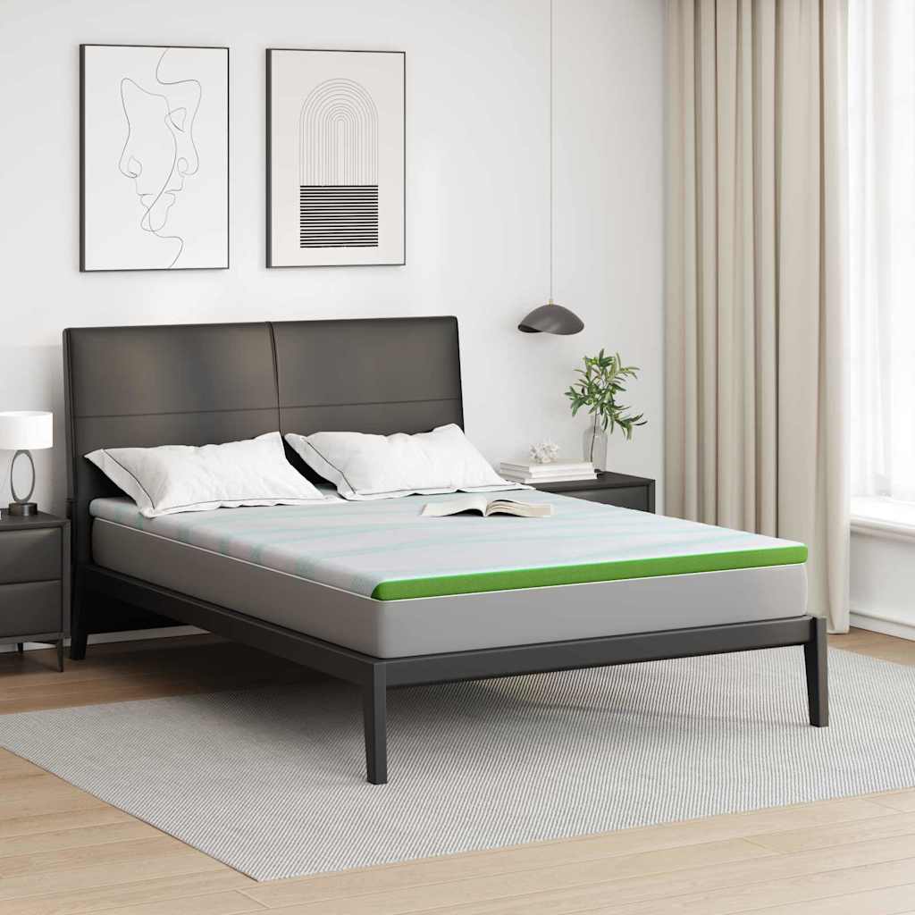 vidaXL Matraspads Wit en Groen 70 x 200 cm