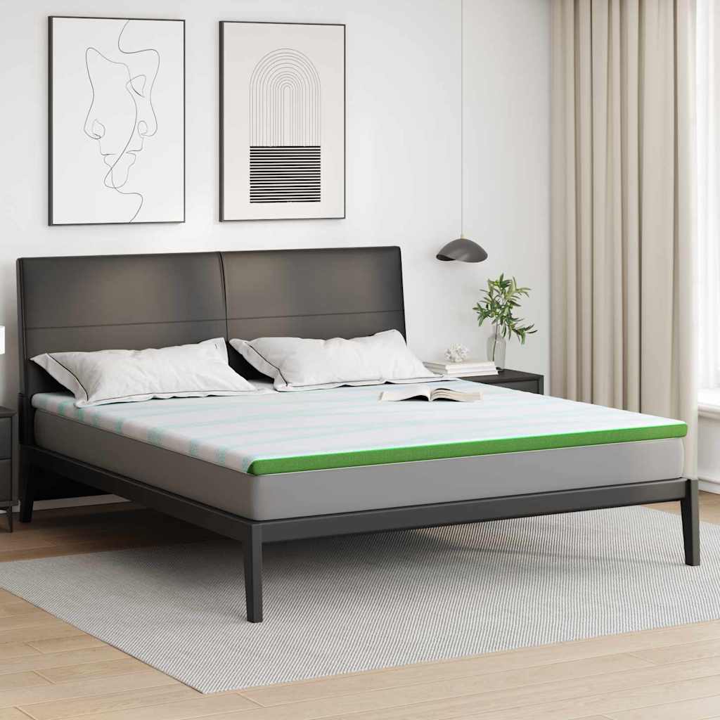 vidaXL Matraspads Wit en Groen 70 x 200 cm