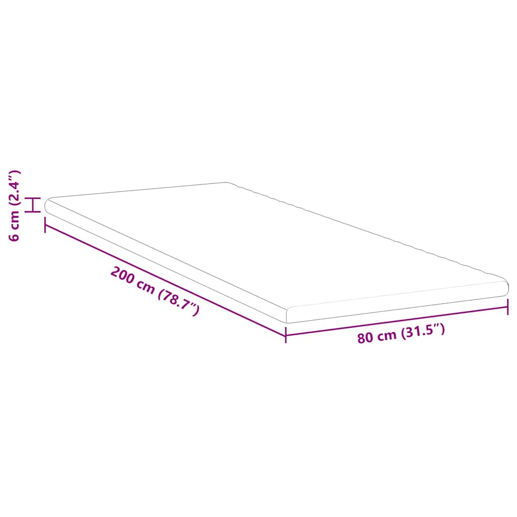 vidaXL Matraspads Wit 70 x 200 cm 100% polyester jacquard stof