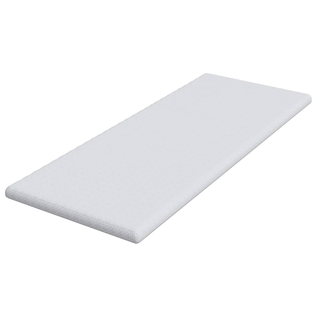 vidaXL Matraspads Wit 70 x 200 cm 100% polyester jacquard stof