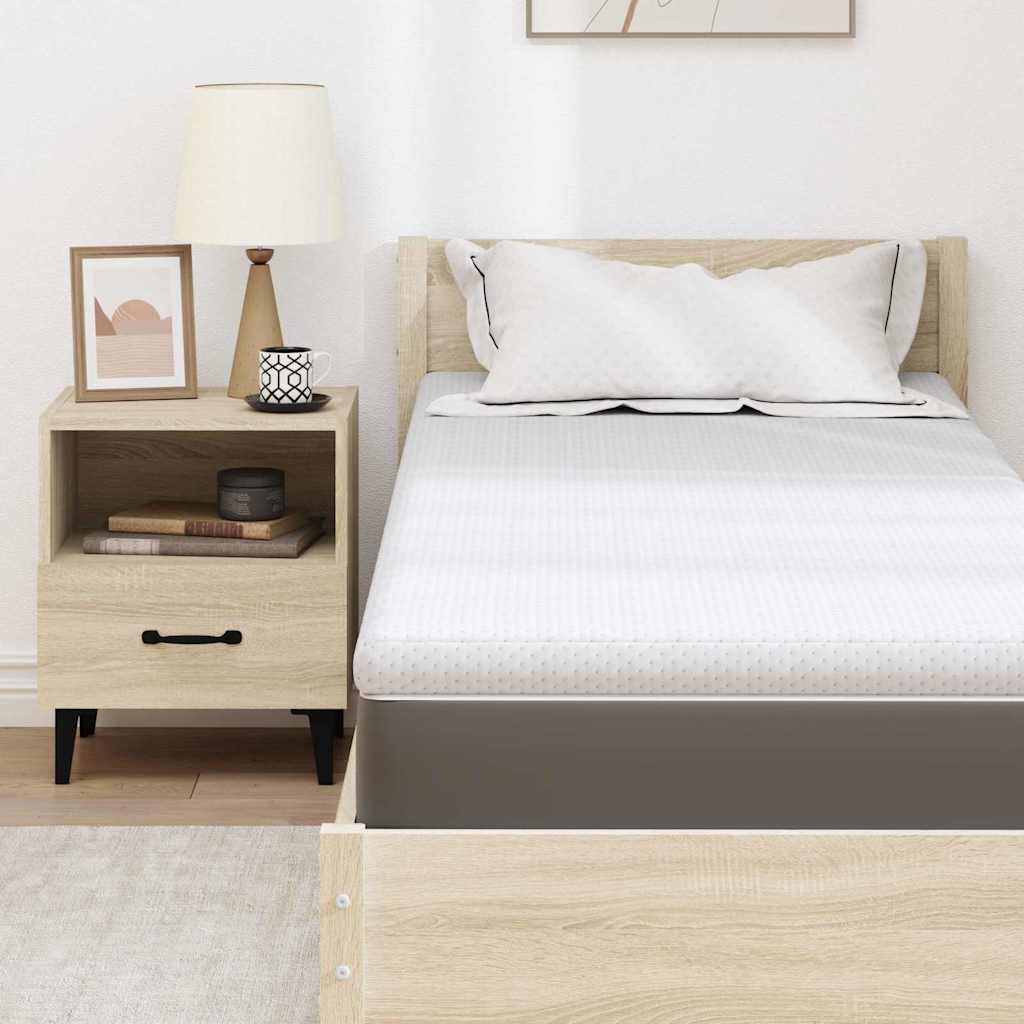 vidaXL Matraspads Wit 70 x 200 cm 100% polyester jacquard stof