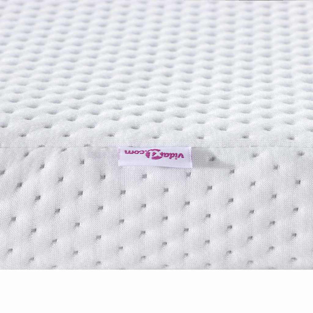 vidaXL Matraspads Wit 70 x 200 cm 100% polyester jacquard stof