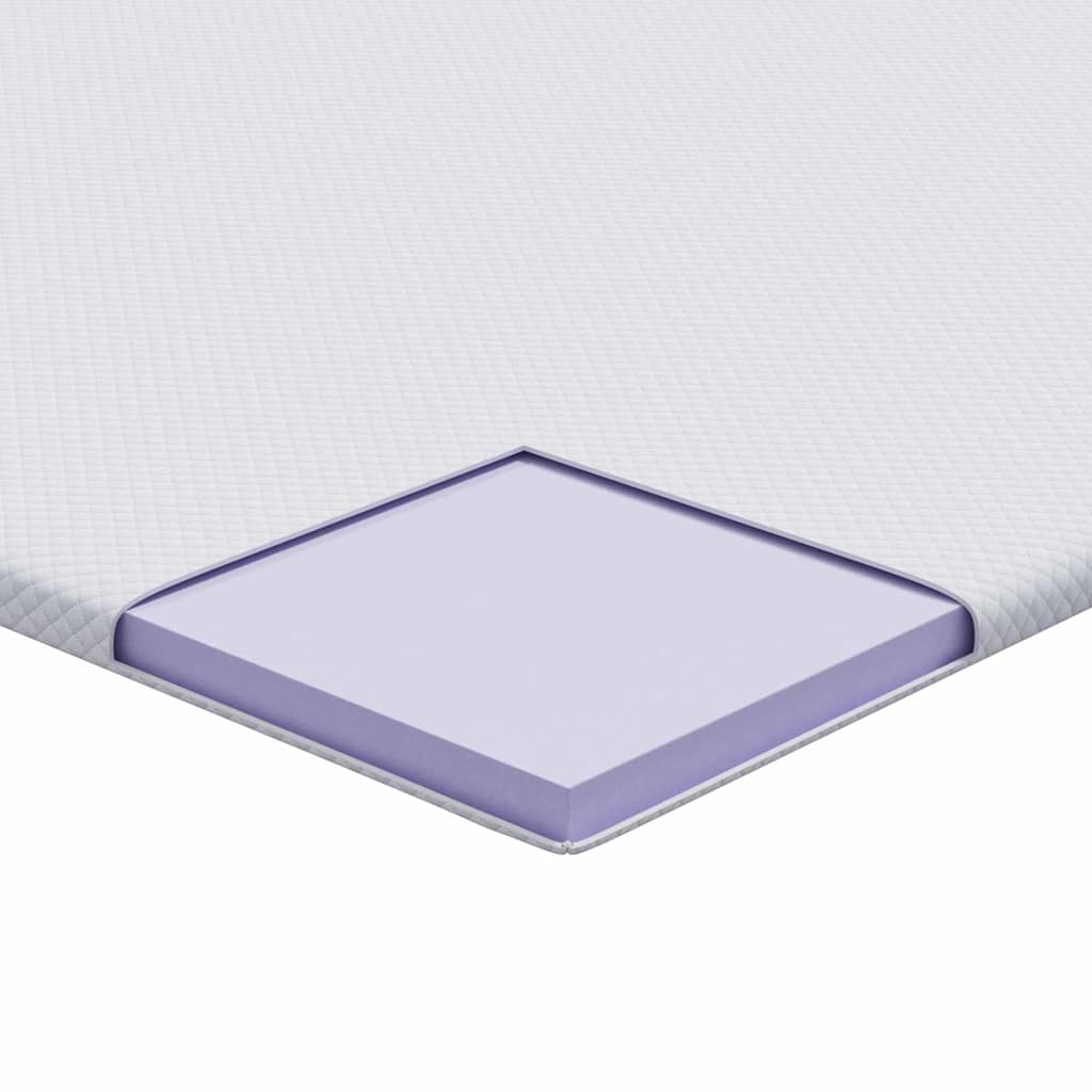 vidaXL Matraspads Wit 70 x 200 cm 100% polyester jacquard stof