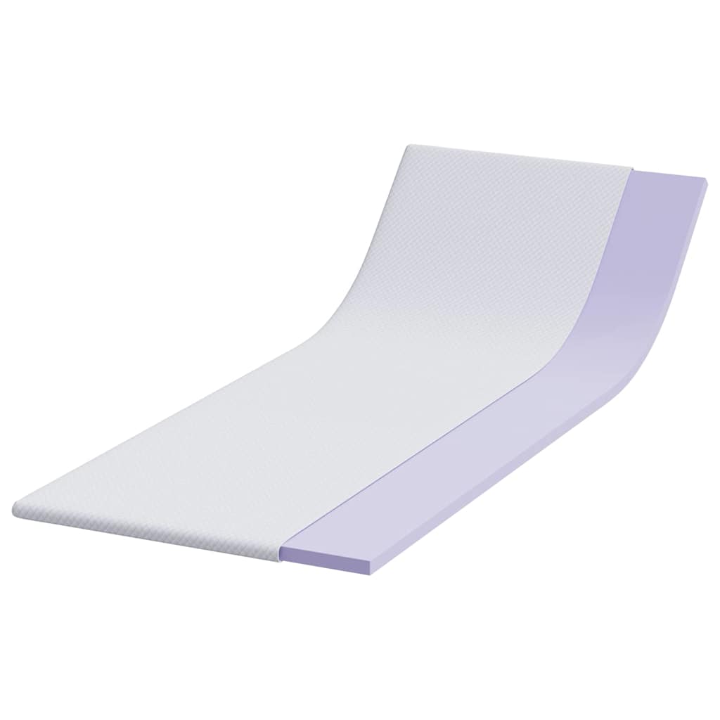 vidaXL Matraspads Wit 70 x 200 cm 100% polyester jacquard stof
