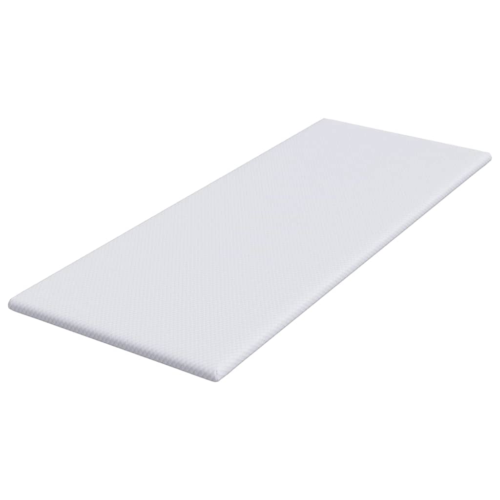 vidaXL Matraspads Wit 70 x 200 cm 100% polyester jacquard stof