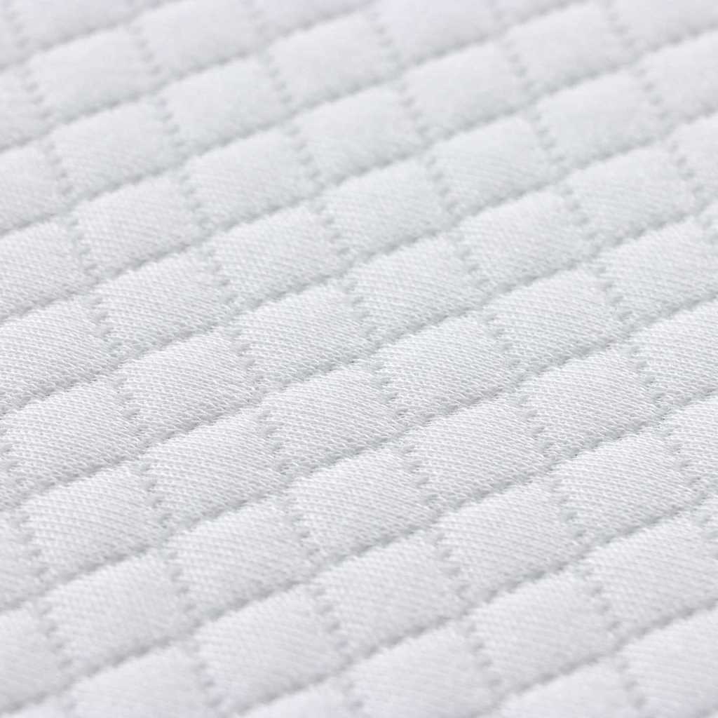 vidaXL Matraspads Wit 70 x 200 cm 100% polyester jacquard stof