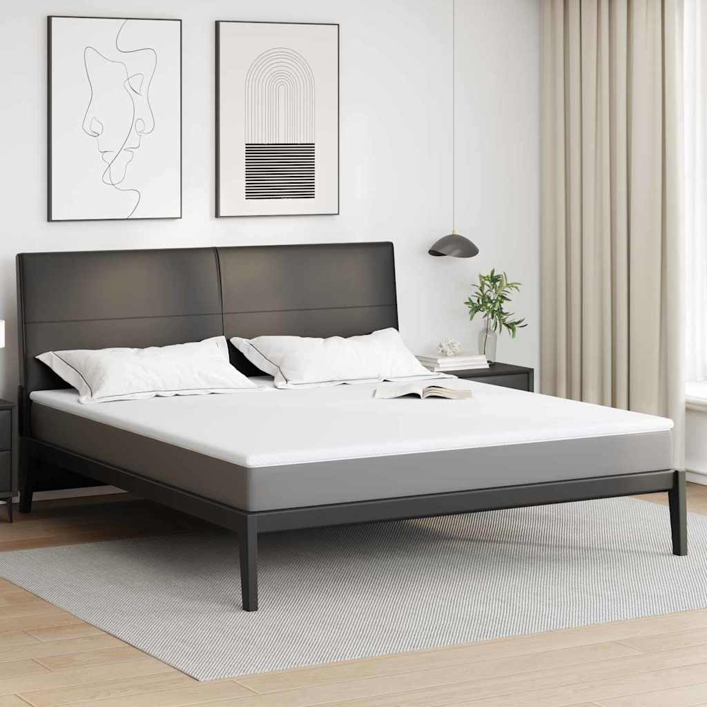 vidaXL Matraspads Wit 70 x 200 cm 100% polyester jacquard stof
