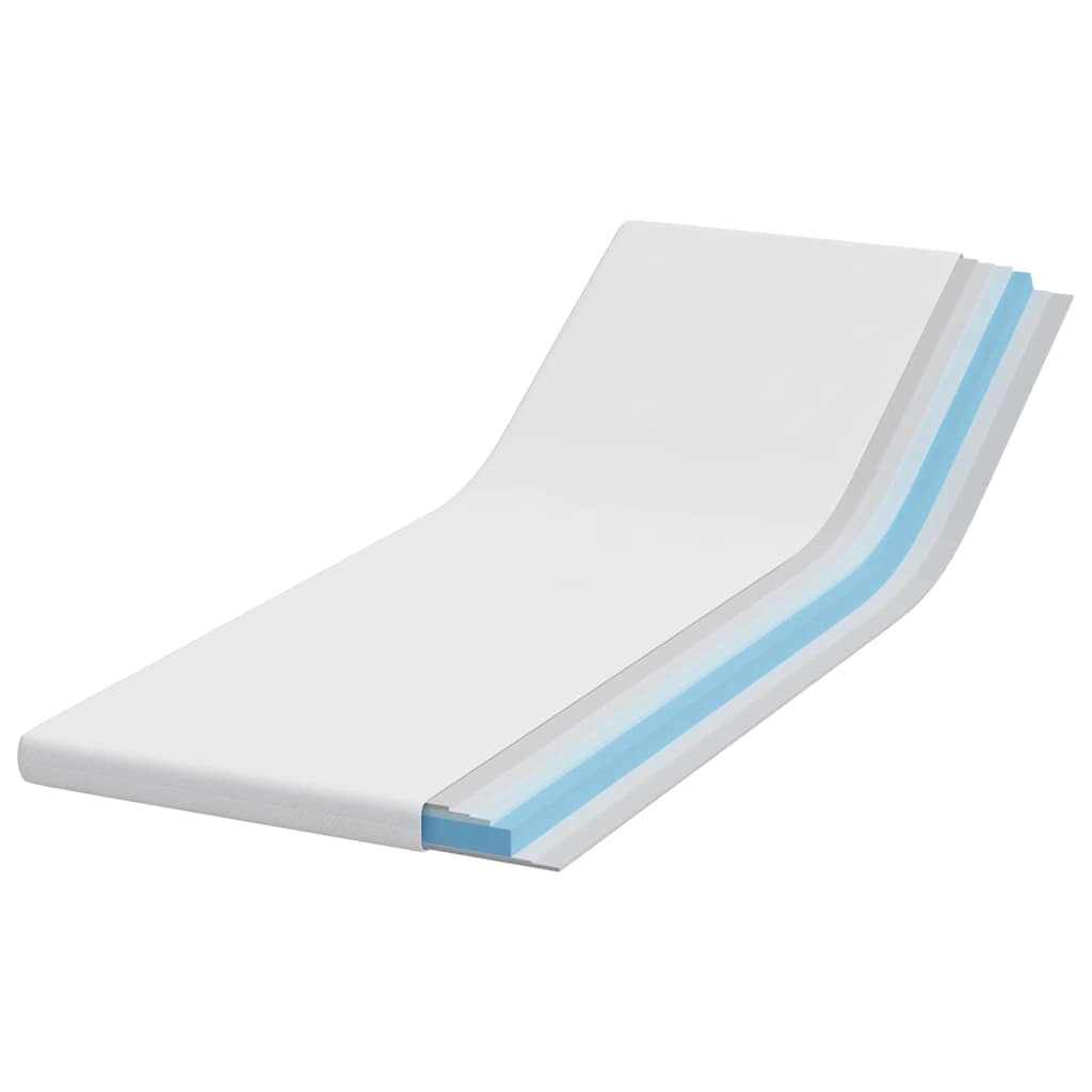 vidaXL Matraspads Wit 70 x 200 cm 100% polyester jacquard stof