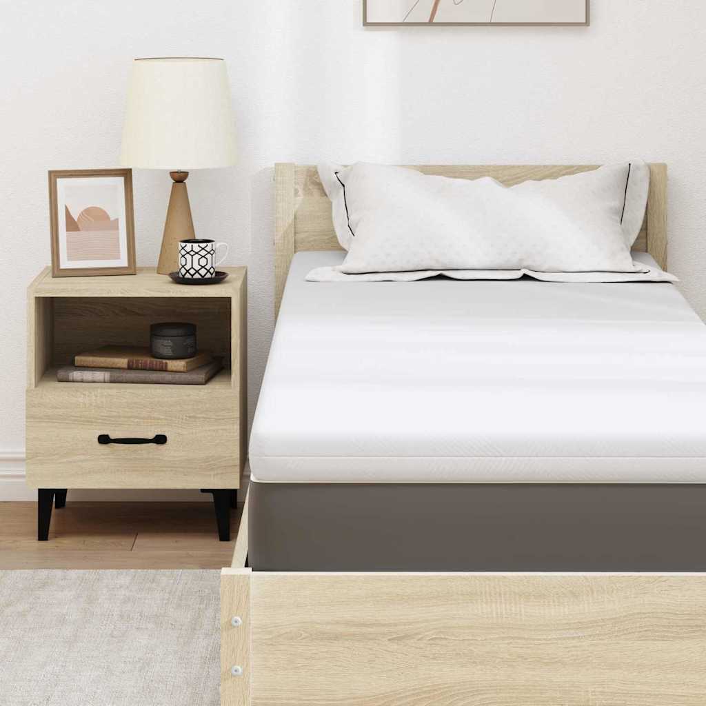 vidaXL Matraspads Wit 70 x 200 cm 100% polyester jacquard stof